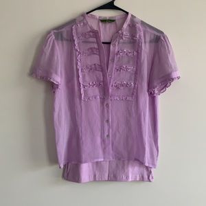 COPY - Oilily Purple Button-Up Blouse with Camiso…